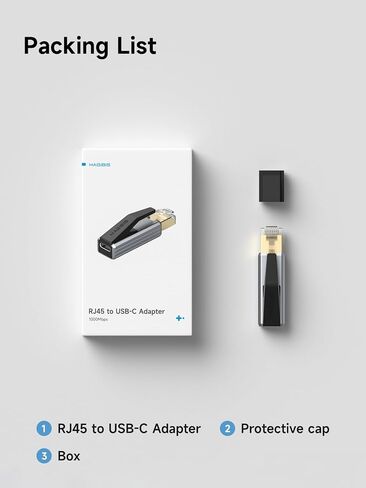 Hagibis USB C to Ethernet Adapter, Portable 1Gbps Gigabit RJ45 to Type-C (Thunderbolt 4/3 Compatible) Network LAN Hub, Compatible for MacBook Pro/Air, iPhone 16 Pro/Max, iPad Pro, XPS (Pack of 2) in Saudi Arabia