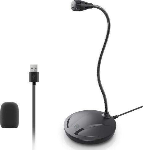 USB Desktop Microphone, Plug & Play for PC/Mac | Computer Cardioid Condenser Mic, Metal,Mute & LED for Singing, Podcasting, Voice-Over, Video, Gaming, Streaming, No Driver in Saudi Arabia