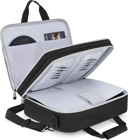 AKOZLIN Full Padded Carrying Travel Bag Compatible with PS5/PS5 Pro Console Monitor,Headset,Game,Charger & Accessories Storage Case [Video Game] in Kuwait