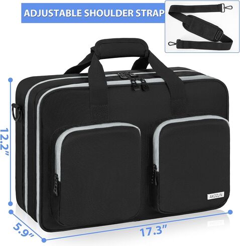 AKOZLIN Full Padded Carrying Travel Bag Compatible with PS5/PS5 Pro Console Monitor,Headset,Game,Charger & Accessories Storage Case [Video Game] in Kuwait
