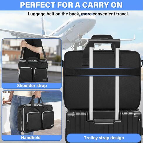 AKOZLIN Full Padded Carrying Travel Bag Compatible with PS5/PS5 Pro Console Monitor,Headset,Game,Charger & Accessories Storage Case [Video Game] in Kuwait