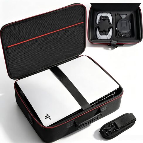 GMAK Hard Shell Carrying Case for PS5 Console, Travel Protective Bags | Compatible with PS5/PS5 Pro/PS5 Slim, Controllers and Gaming Accessories, Shell Case for Playstation PS5 Hard Travel Case in Saudi Arabia