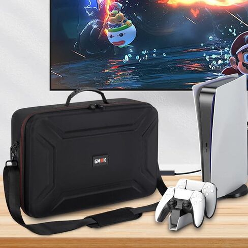 GMAK Hard Shell Carrying Case for PS5 Console, Travel Protective Bags | Compatible with PS5/PS5 Pro/PS5 Slim, Controllers and Gaming Accessories, Shell Case for Playstation PS5 Hard Travel Case in Saudi Arabia