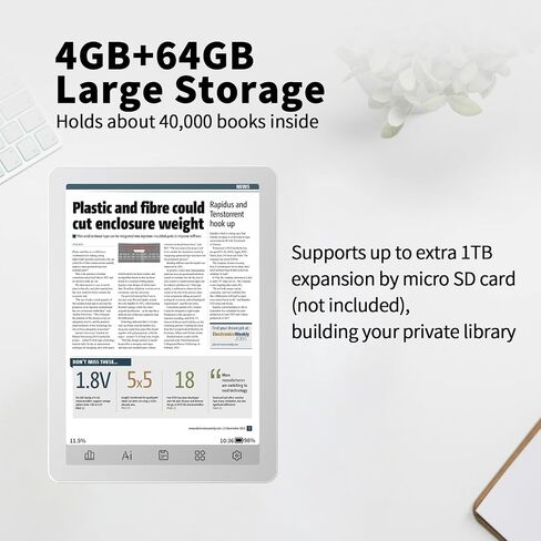 Bigme B6 Color eReader, E-Ink eBook Readers 6 Inch e-Reader Digital ePaper Tablet with 4GB +64GB, Android 14 OS, Adjustable Front Light Android eReaders Device with Audiobook, Ivory White2 in Saudi Arabia
