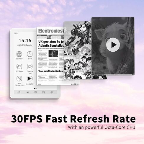 Bigme B6 e-Reader with B/W Display, 6" eReader with 2GB+32GB, E-Ink eBook Readers Android eReaders ePaper Tablet with Octa Core & Android 14 OS, Eink eReader Device with Adjustable Front Light White in Saudi Arabia