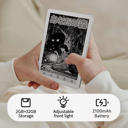 Bigme B6 e-Reader with B/W Display, 6" eReader with 2GB+32GB, E-Ink eBook Readers Android eReaders ePaper Tablet with Octa Core & Android 14 OS, Eink eReader Device with Adjustable Front Light White in Saudi Arabia