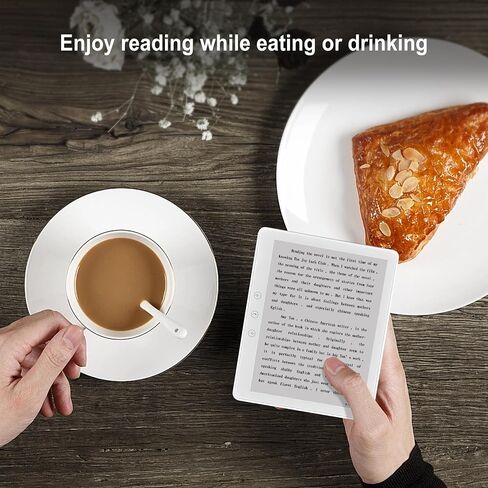 Veidoo 5.8 inch Ebook Reader, HD Touch Screen Carta E-Ink Technology, 32GB ROM(TF Card Expansion to 64G), WiFi, Long Endurance, Android E-Reader with Cover(White) in Saudi Arabia
