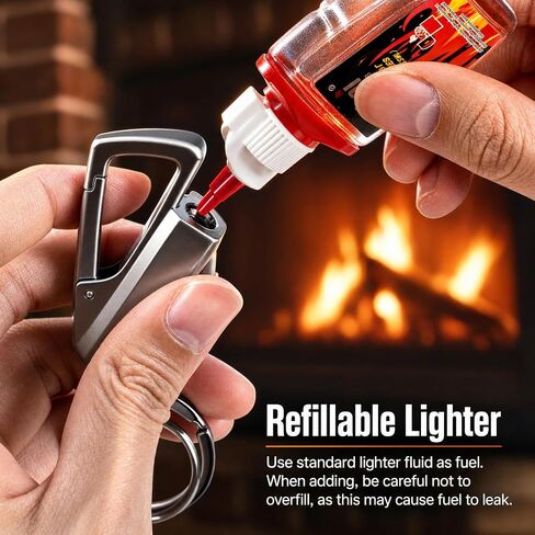 YYS Permanent Match Lighter Keychain 2 Pack - Metal Match Fire Starter with Bottle Opener | Waterproof Reusable Flint Survival Tool for Camping, BBQ, Hiking, Emergency Kit & Outdoor Adventures in Saudi Arabia