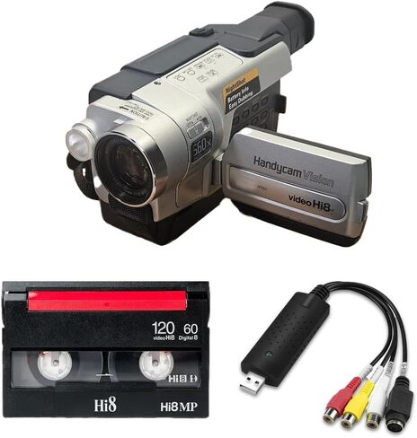 Hi8 8mm Tape Player Handycam CCD Camcorder w/Nightshot, Blank Tape, USB (USB) in Saudi Arabia