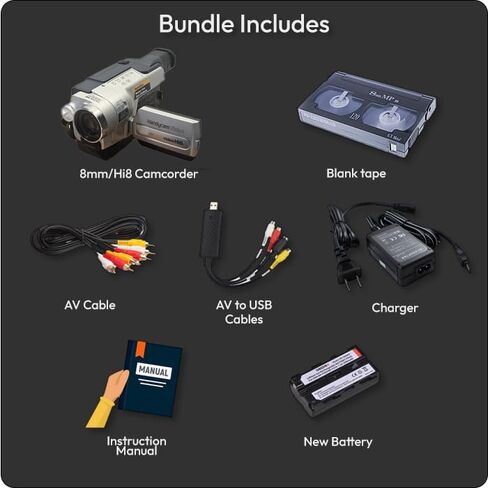 Hi8 8mm Tape Player Handycam CCD Camcorder w/Nightshot, Blank Tape, USB (USB) in Saudi Arabia