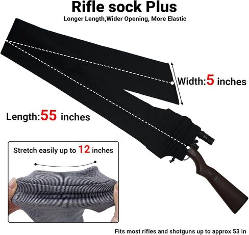 kokkoya 55 inch Silicone Gun Socks for Rifles and Shotguns with Scopes in Saudi Arabia