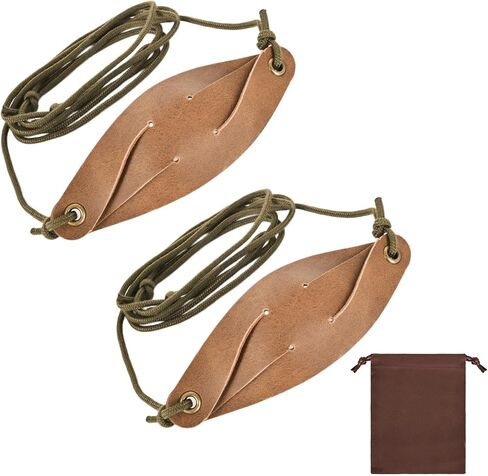 Leather Sling 2-Pack Handmade Paracord Shepherd Sling with Storage Pouch, Old-Fashioned Tennis Ball Thrower for Outdoor Sports & Recreation in Saudi Arabia