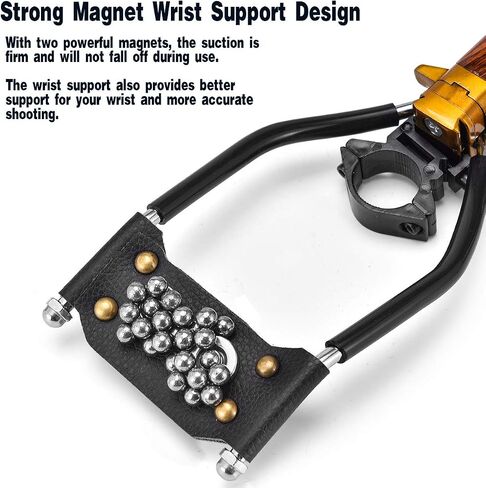 NOBONDO Strong Folding Slingshot - Powerful Adjustable Slingshot Rocket with Wrist Brace Hunting Survival Catapult with 2 Rubber Bands and 100 Ammo Balls in Saudi Arabia