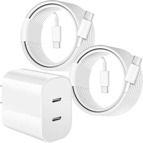 iPhone 14 Super Fast Charger,Dual Port USB C Charger,iPhone Charger Fast Charging Block,Quick Apple USB C Wall Adapter Plug,2Pack Type C Lightning Cable For iPhone 14/13/12/11/ProMax/MiNi/XR/SE/8 Plus in Saudi Arabia