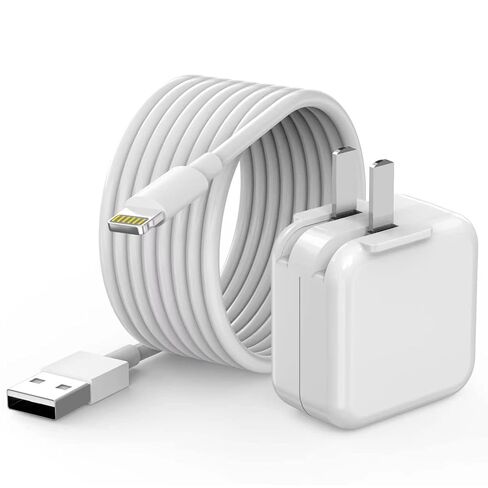 For iPad Charger, [ Apple MFI Certified ] 10FT Long for iPad Chargers Lightning Cord Cable Fast Charging USB Wall Charger Block Foldable Plug for iPad7/ 8/9 Generation,iPadAir,iPadMini, iPadPro,iPhone in Saudi Arabia