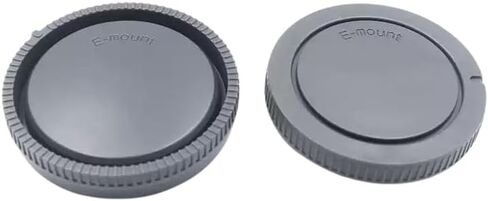 E-Mount Body Cap & Rear Lens Cap Cover for Sony A7 A7II A7III A7IV A7S II III A7R II III IV A7RV A7CR A7C II A6700 A6600 A6400 A6300 A6100 A6000 A1 II ZV-E10 II ZV-E1 & More Sony Camera & Lens in Saudi Arabia