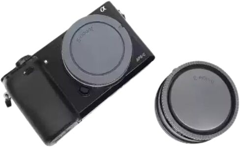 E-Mount Body Cap & Rear Lens Cap Cover for Sony A7 A7II A7III A7IV A7S II III A7R II III IV A7RV A7CR A7C II A6700 A6600 A6400 A6300 A6100 A6000 A1 II ZV-E10 II ZV-E1 & More Sony Camera & Lens in Saudi Arabia