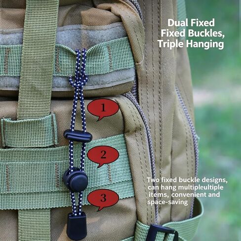 6Pcs Climbing Stick Holder Adjustable Elastic Hiking Trekking Pole Backpack Straps Rope Fixing Buckle Lanyard in Saudi Arabia