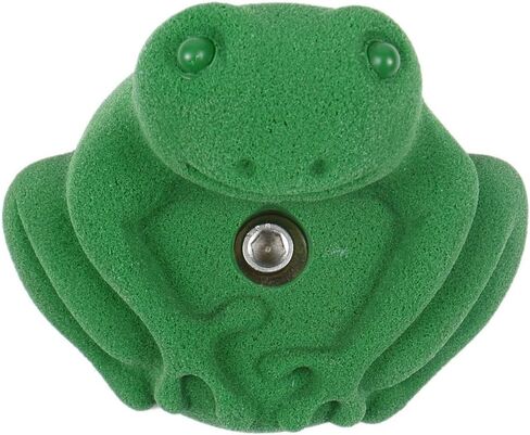 Atomik Rock Climbing Holds Large Bolt-On Tree Frog in Green in Saudi Arabia