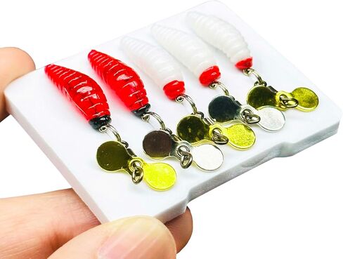 5Pcs Fly Fishing Wet Flies Spinner Sequin Design Bionics Maggot Worms/Nymphs Fishing Lures for Trout Bass Sunfish Pike in Saudi Arabia