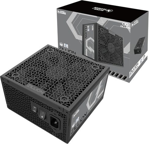 Super Flower Zillion FP 1000W Cybenetics Platinum, Full Modular Embossed Cables, ATX 3.1 / PCIe 5.1, W/12V-2x6 Native Cable, Power Supply, FDB Fan, SF-1000Z12FP, Black Version in Saudi Arabia