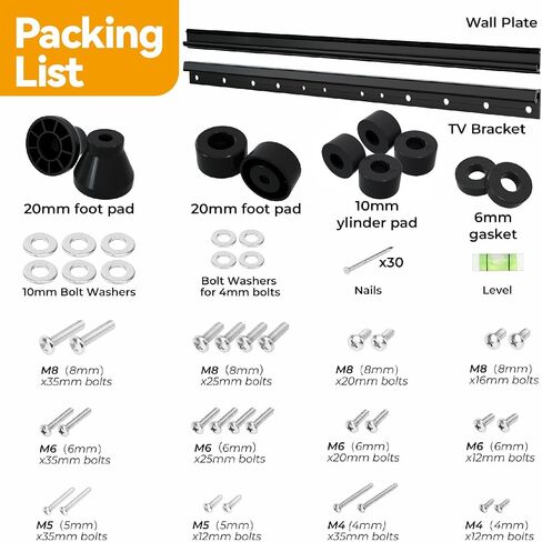 Studless TV Wall Mount for 32-75 inch TVs, Low Profile, No Drill | No Stud Drywall TV Mount Holds up to 150 lbs, Easy to Install for Bedroom Living Room, Includes Level & Mounting Hardware in Kuwait