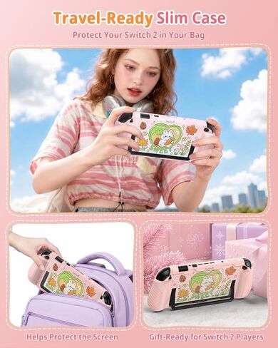 Fastsnail Protective Case for Nintendo Switch 2(Pink) in Kuwait