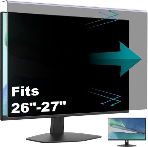 32 Inch Hanging Computer Privacy Screen Protector Shield Compatible for | Anti-UV and Blue Light Filter - Hanging Design for Easy On/Off in Saudi Arabia