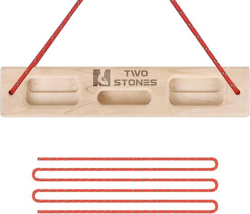 Two Stones Portable Fingerboard as Rock Climbing Training Boards with Edges and Pockets, Portable Climbing Hangboard as Rock Climbing Finger Strengthener Training Indoor and Outdoor in Kuwait