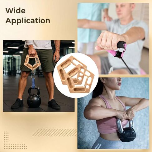 2 Pcs Climbing Holds Made of Wood, Multi-Functional 7-in-1 Grip Boards, Training Adjustable Hand Grips for Pull-Up & Grip, Mounting Ropes Included, Great for Workouts Indoors and Outdoors in Saudi Arabia
