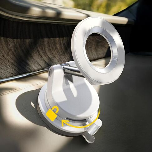 LISEN for MagSafe Car Mount [مغناطيس قوي 3800gf وشفط 90+LBS] حامل هاتف مغناطيسي قابل للتعديل 360 درجة لسيارتك، لهاتف iPhone 17 Pro Max 16 15 14 13 12 Plus Air لجميع الهواتف الذكية in Kuwait