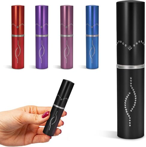 FuryUSA Lipstick Stun Gun - Womens Stun Gun, Metal Casing Self-Defense, Rechargeable Battery, Max Strength, 120 lumens, Built-in Flashlight, Stylish, Expert-Trusted in Saudi Arabia