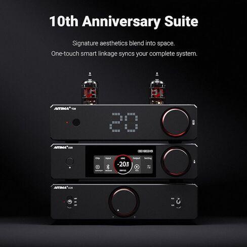 AIYIMA D20 Balanced Audio DAC,Dual ES9039Q2M AK4493S Pure Desktop Decoder | Pre-amplifier with XMOS XU316,Bluetooth LDAC,Dual Optical /RCA Port & ARC & VU Meter.Supports UAC 1.0 Gaming for PS5 & Switch in Saudi Arabia