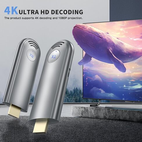 TPUFO Wireless HDMI Transmitter and Receiver, Plug & Play Portable 2.4G/5G Wireless HDMI Extender Kit for Streaming Video and Audio to Monitor from Laptop/PC/TV Box/Projector in Saudi Arabia