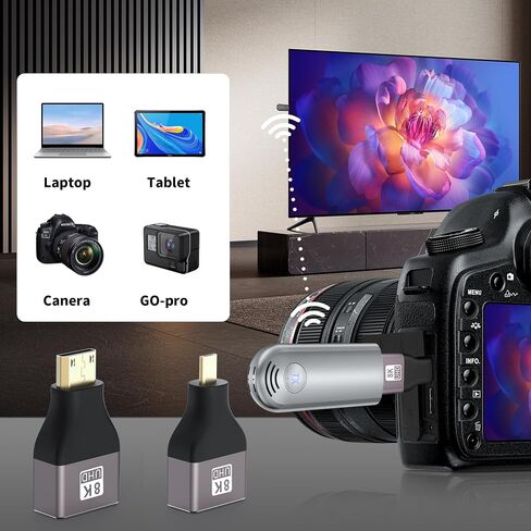 TPUFO Wireless HDMI Transmitter and Receiver, Plug & Play Portable 2.4G/5G Wireless HDMI Extender Kit for Streaming Video and Audio to Monitor from Laptop/PC/TV Box/Projector in Saudi Arabia