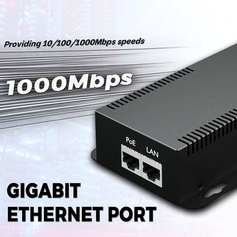 PROCET Gigabit PoE Splitter 12V/5.95A, IEEE802.3af/at/bt Compliant 10/100/1000Mbps Ethernet Splitter for 71.4W Non-PoE PDs, High Power Communication Station/Wireless APs/, PT-PD208GBH-12 in Kuwait
