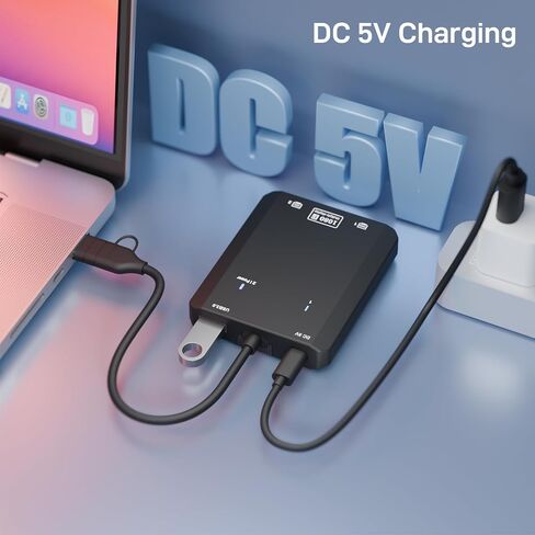 VIXLW HDMI Splitter Extended Display for Dual Monitor, 1080p@60Hz USB A or USB-C to HDMI Vga Adapter for Extended Display of Laptop Monitor Desktop TV, Mac OS Windows Android in Kuwait