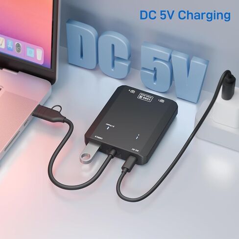 VIXLW HDMI Splitter Extended Display for Dual Monitor, 1080p@60Hz USB A or USB-C to HDMI Vga Adapter for Extended Display of Laptop Monitor Desktop TV, Mac OS Windows Android in Kuwait