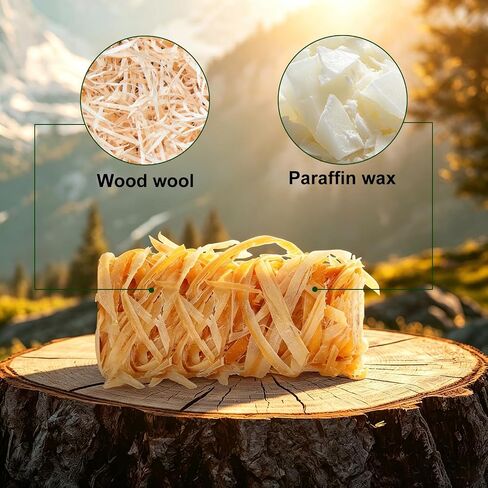 72PCS Fire Starter for Fireplace, Waterproof - Natural Fire Starters, for BBQ, Pizza Oven, Fire-Pit, Campfires, Camping Charcoal Starter, Quick Light Wood Charcoal Firestarter in Kuwait