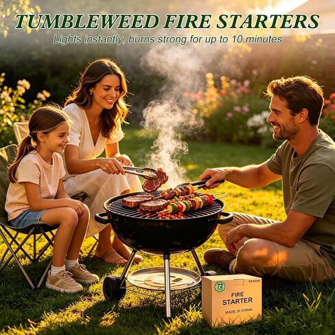 72PCS Fire Starter for Fireplace, Waterproof - Natural Fire Starters, for BBQ, Pizza Oven, Fire-Pit, Campfires, Camping Charcoal Starter, Quick Light Wood Charcoal Firestarter in Kuwait