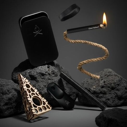 Überleben | FIREKIT Survival Fire Starter Kit – All-in-One Ferro Rod, Striker, Tinder Wick & Bellow – Waterproof Camping Essentials in Saudi Arabia