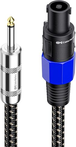 Cable Matters Braided 12AWG 1/4 Inch TS to Speaker Cable, 6ft | Compatible with Speakon NL4FC Port in Kuwait
