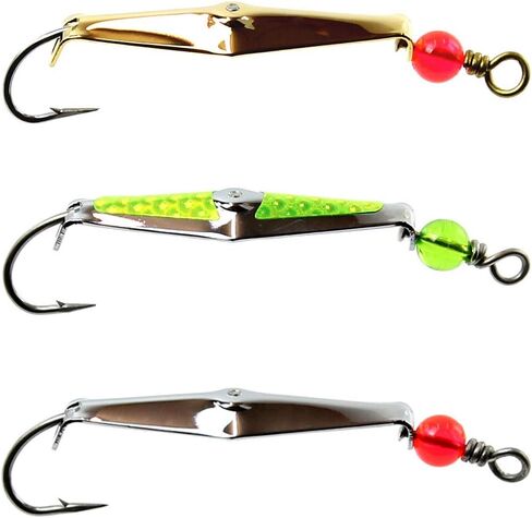 Clarkspoon Trolling Spoon Lures for Saltwater Fishing (Size 00-3 Pack (Chrome/Gold/Chartreuse Flash)) in Saudi Arabia