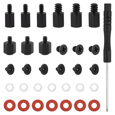 633Pcs M.2 NVMe SSD Screw Kit, Motherboard Standoffs Screws Set | Asus Gigabyte MSI MB Compatible IBM HP Dell Laptop Replacement Screws Set (M2 M2.5 M3) w/ Magnetic CRV Screwdriver PC Repair in Saudi Arabia