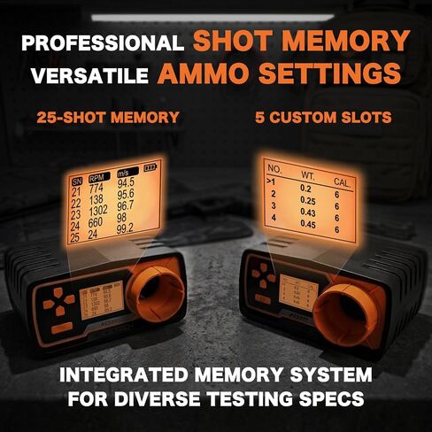 Chronograph AC5000 Shooting Measurement Chrono Speed Tester for Airsoft | Clear 128x64 LCD & 4-way button. Quick ammo setup. Durable IR calibration. in Saudi Arabia