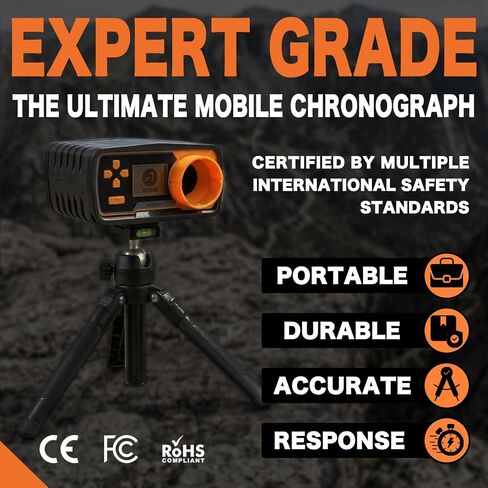 Chronograph AC5000 Shooting Measurement Chrono Speed Tester for Airsoft | Clear 128x64 LCD & 4-way button. Quick ammo setup. Durable IR calibration. in Saudi Arabia