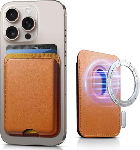 SOUNDBYTE Stronger Magnetic Wallet for iPhone 17/16/15/14/13/12 Series & for MagSafe Cases | N52 Magnet RFID Blocking Leather Magnetic Card Holder with Powerful Magnets | Holds 3 Cards | White in Saudi Arabia