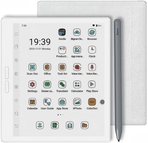 Bigme B751C S Ebook Reader, 4GB+64GB Color Android 14 OS ePaper Tablet, White in Saudi Arabia
