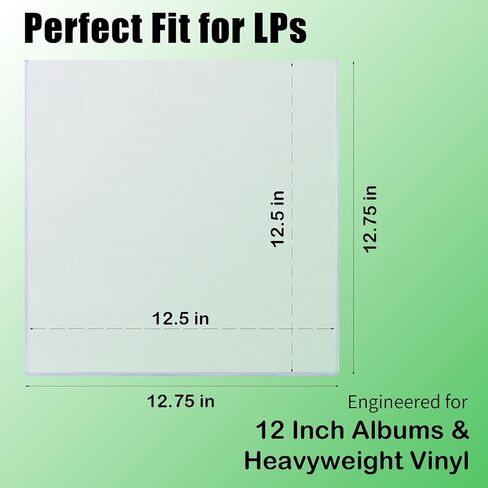 Vinyl Record Toploader, 7mm(1/4") Rigid PVC for 12" LPs, 5PCS | Clear rigid PVC, fits 12" LP albums, storage & display, dust & scratch resistant, for inner sleeves in Saudi Arabia