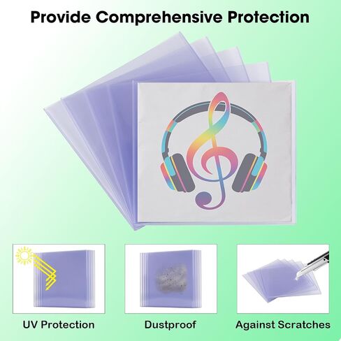 Vinyl Record Toploader, 7mm(1/4") Rigid PVC for 12" LPs, 5PCS | Clear rigid PVC, fits 12" LP albums, storage & display, dust & scratch resistant, for inner sleeves in Saudi Arabia